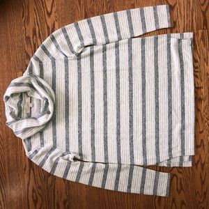 Striped Loft Turtleneck Sweater